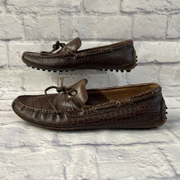 Cole Haan Men Brown Leather Driving Loafers Size 10 shoes main image 8